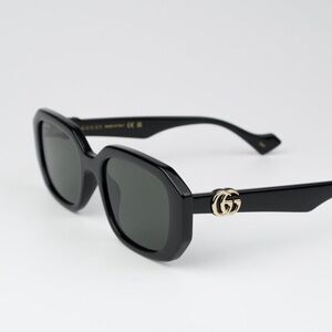 NEW Gucci GG1535S 001 Black Grey Men Geometric Sunglasses GG 1535S